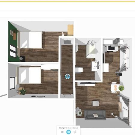 # Le 2 # Tres Beau T3 1Er Etage Tout Confort, Neuf, Mulhouse Centre المظهر الخارجي الصورة