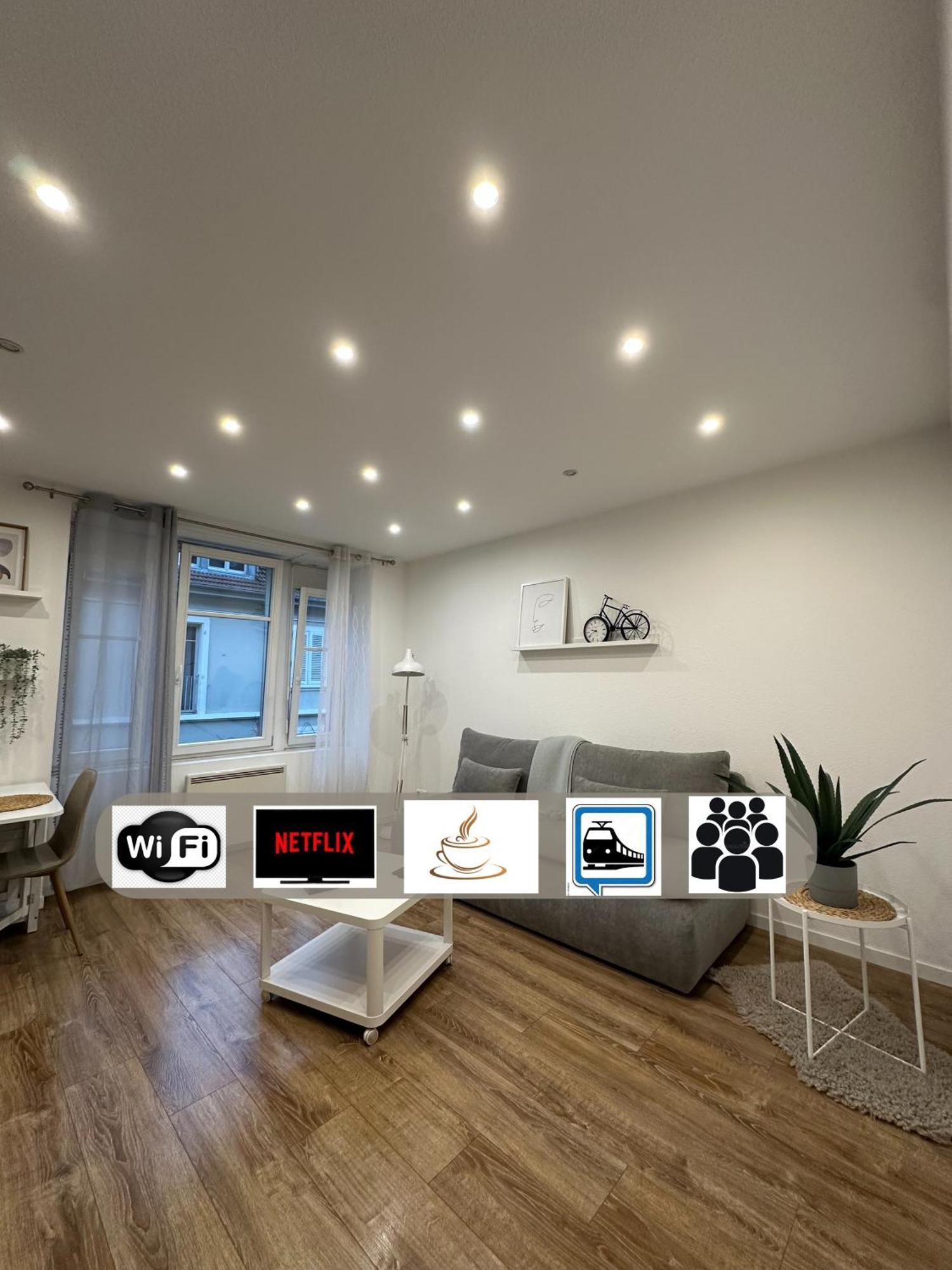 # Le 2 # Tres Beau T3 1Er Etage Tout Confort, Neuf, Mulhouse Centre المظهر الخارجي الصورة